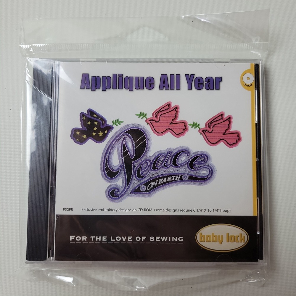 Baby Lock Applique All Year Embroidery Designs CD-ROM P32FR PES BLF Files New